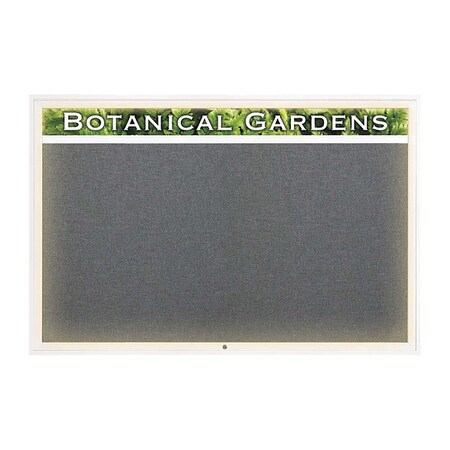 United Visual Products Corkboard, Med Grey/White, 72" x 48 UV354I1-WHITE-MEDGRY
