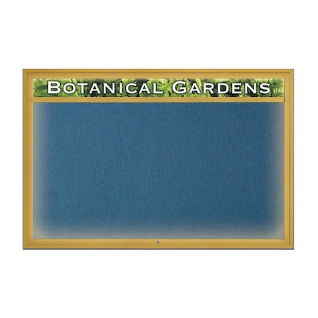 United Visual Products Corkboard, Ultramarine/Gold, 72" x 48 UV354I1-GOLD-ULTMAR