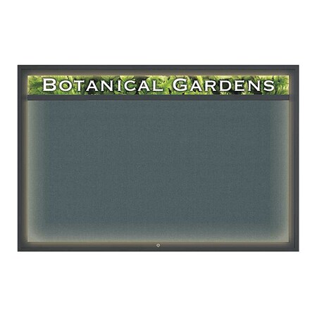 United Visual Products Corkboard, Blue Spruce/Black, 72" x 48 UV354I1-BLACK-BLSPRU
