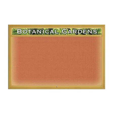 United Visual Products Corkboard, Apricot/Gold, 72" x 48 UV354I1-GOLD-APRICOT