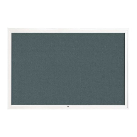 United Visual Products Corkboard, 1Dr, Blue Spruce/White, 72"x 48 UV3071-WHITE-BLSPRU