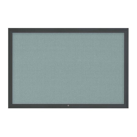 United Visual Products Corkboard, 1Dr, Cloud/Black, 72" x 48 UV3071-BLACK-CLOUD