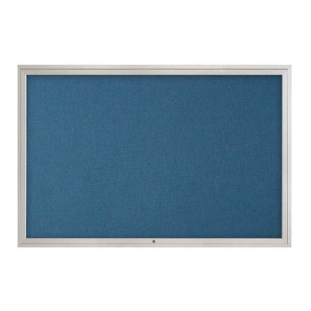 United Visual Products Corkboard, 1Dr, Ultramarine/Satin, 72"x 48 UV3071-SATIN-ULTMAR