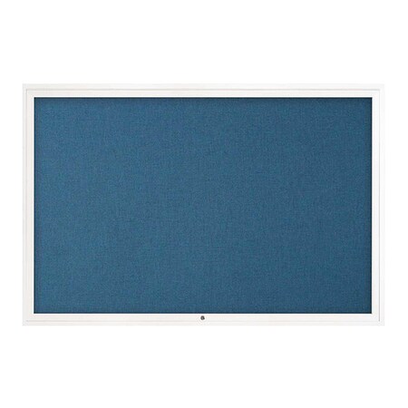 United Visual Products Corkboard, 1Dr, Ultramarine/White, 72"x 48 UV3071-WHITE-ULTMAR