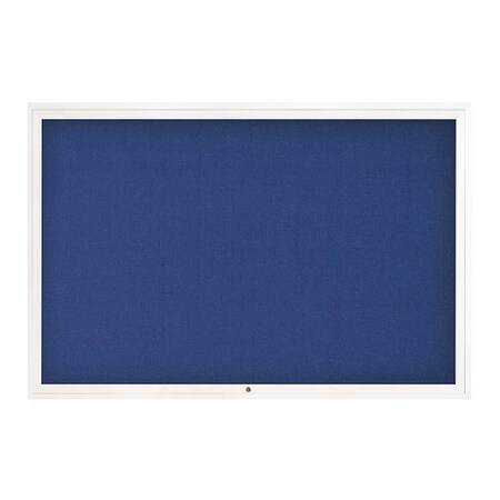 United Visual Products Corkboard, 1Dr, Cobalt/White, 72" x 48 UV3071-WHITE-COBACC