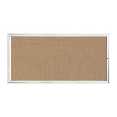 United Visual Products Corkboard, 1Dr, Buff/White, 72" x 36" UV3061-WHITE-BUFF