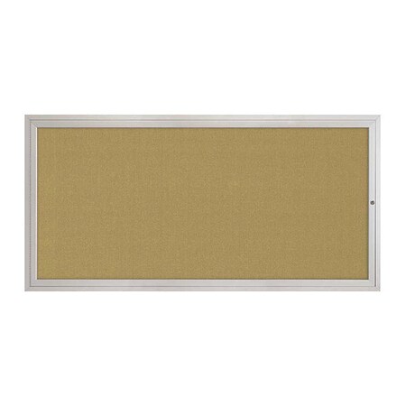 United Visual Products Corkboard, 1Dr, Keylime/Satin, 72" x 36" UV3061-SATIN-KEYLIME