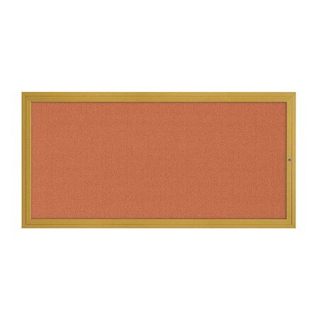 United Visual Products Corkboard, 1Dr, Apricot/Gold, 72" x 36" UV3061-GOLD-APRICOT