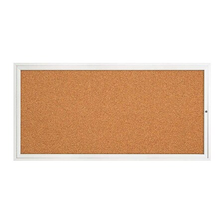United Visual Products Corkboard, 1Dr, Cork/White, 72" x 36" UV3061-WHITE-CORK
