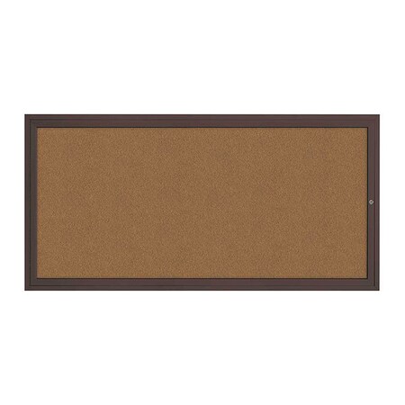United Visual Products Corkboard, 1Dr, Synthtc Forbo/Brnz, 72"x36 UV3061-BRONZE-FORBO