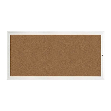 United Visual Products Corkboard, 1Dr, Synthtc Forbo/Wht, 72"x 36 UV3061-WHITE-FORBO