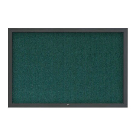 United Visual Products Corkboard, 1Dr, Dark Spruce/Black, 72"x 48 UV3071-BLACK-DRKSPR