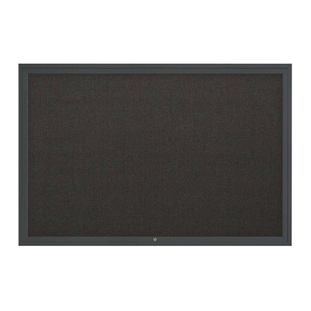 United Visual Products Corkboard, 1Dr, Black/Black, 72" x 48 UV3071-BLACK-BLACK