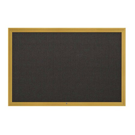United Visual Products Corkboard, 1Dr, Black/Gold, 72" x 48 UV3071-GOLD-BLACK
