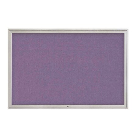 United Visual Products Corkboard, 1Dr, Amethyst/Satin, 72" x 48 UV3071-SATIN-AMETHY