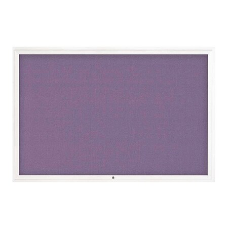 United Visual Products Corkboard, 1Dr, Amethyst/White, 72" x 48 UV3071-WHITE-AMETHY