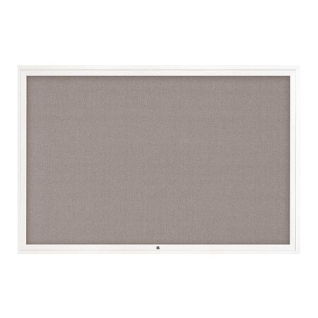 United Visual Products Corkboard, 1Dr, Pearl/White, 72" x 48 UV3071-WHITE-PEARL