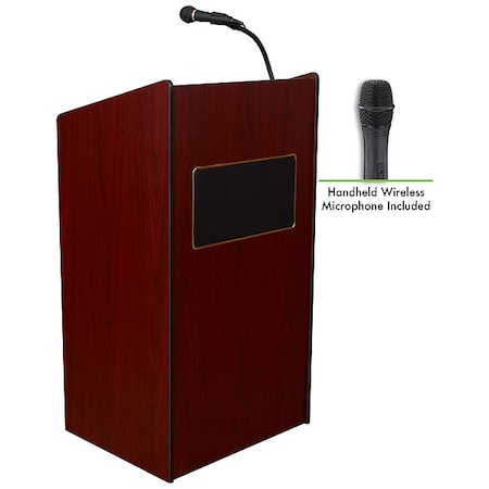 Oklahoma Sound Aristocrat Sound Lectern Wireless Hand Mic, Mahogany 6010-MY/LWM-5