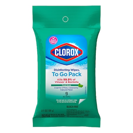 Clorox Disinfecting Wipes, Fresh Scent, 9 Count 60133