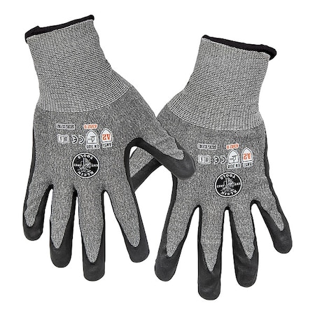 Klein Tools Work Gloves, Cut 2, X-Lg, Cut Level A2 , Extra-Large 2 PK 60197