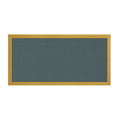United Visual Products Corkboard, 1Dr, Blue Spruce/Gold, 72" x 36" UV3061-GOLD-BLSPRU