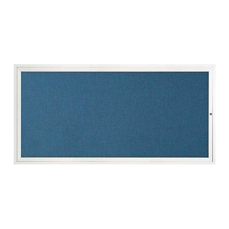 United Visual Products Corkboard, 1Dr, Ultramarine/White, 72"x 36" UV3061-WHITE-ULTMAR