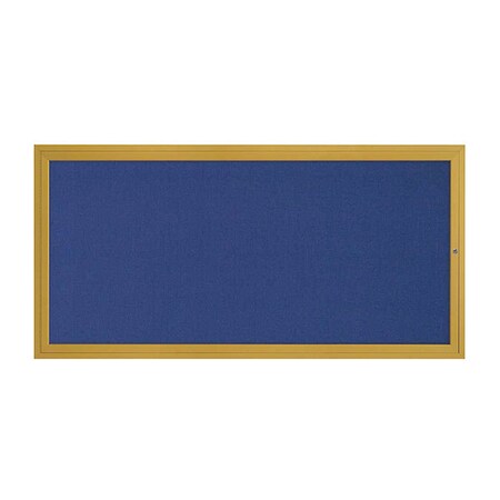 United Visual Products Corkboard, 1Dr, Cobalt/Gold, 72" x 36" UV3061-GOLD-COBACC