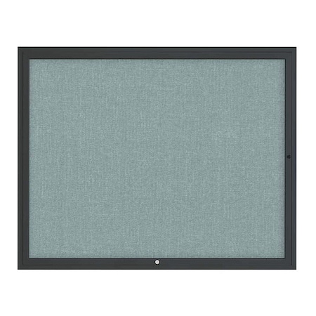 United Visual Products Corkboard, 1Dr, Cloud/Black, 60" x 48 UV3042-BLACK-CLOUD