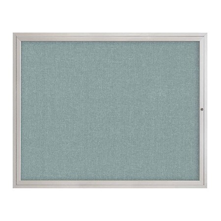 United Visual Products Corkboard, 1Dr, Cloud/Satin, 60" x 48 UV3042-SATIN-CLOUD