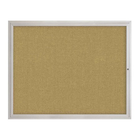 United Visual Products Corkboard, 1Dr, Keylime/Satin, 60" x 48 UV3042-SATIN-KEYLIME