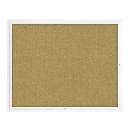 United Visual Products Corkboard, 1Dr, Keylime/White, 60" x 48 UV3042-WHITE-KEYLIME