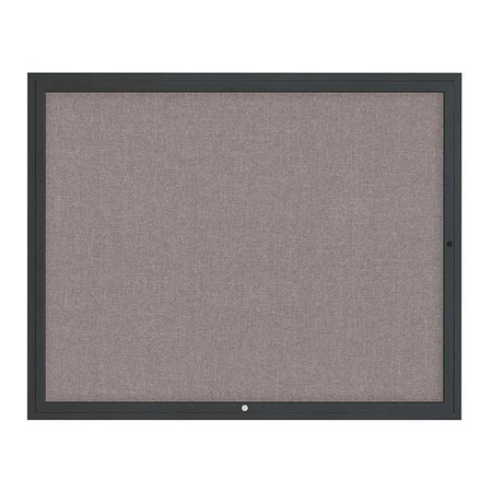United Visual Products Corkboard, 1Dr, Surf/Black, 60" x 48 UV3042-BLACK-SURF