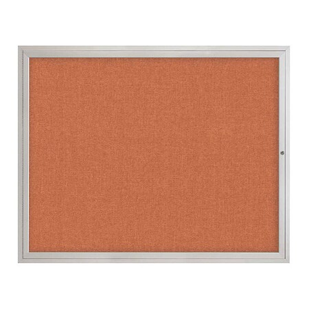 United Visual Products Corkboard, 1Dr, Apricot/Satin, 60" x 48 UV3042-SATIN-APRICOT