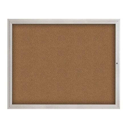 United Visual Products Corkboard, 1Dr, Synthtc Forbo/Satn, 60"x48 UV3042-SATIN-FORBO