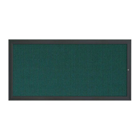 United Visual Products Corkboard, 1Dr, Dark Spruce/Black, 72"x 36 UV3061-BLACK-DRKSPR