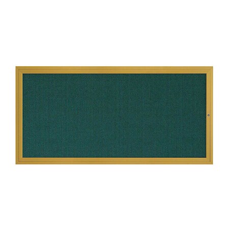 United Visual Products Corkboard, 1Dr, Dark Spruce/Gold, 72" x 36 UV3061-GOLD-DRKSPR