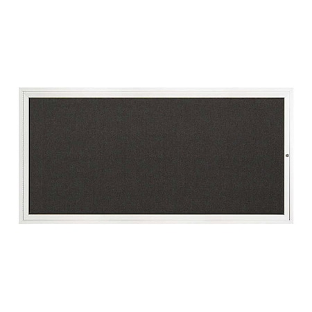United Visual Products Corkboard, 1Dr, Black/White, 72" x 36 UV3061-WHITE-BLACK