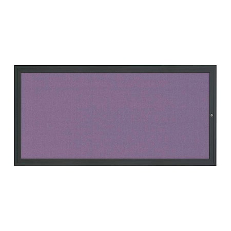 United Visual Products Corkboard, 1Dr, Amethyst/Black, 72" x 36 UV3061-BLACK-AMETHY