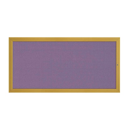 United Visual Products Corkboard, 1Dr, Amethyst/Gold, 72" x 36 UV3061-GOLD-AMETHY