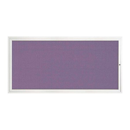 United Visual Products Corkboard, 1Dr, Amethyst/White, 72" x 36" UV3061-WHITE-AMETHY