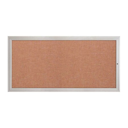United Visual Products Corkboard, 1Dr, Cinnabar/Satin, 72" x 36" UV3061-SATIN-CINNABA
