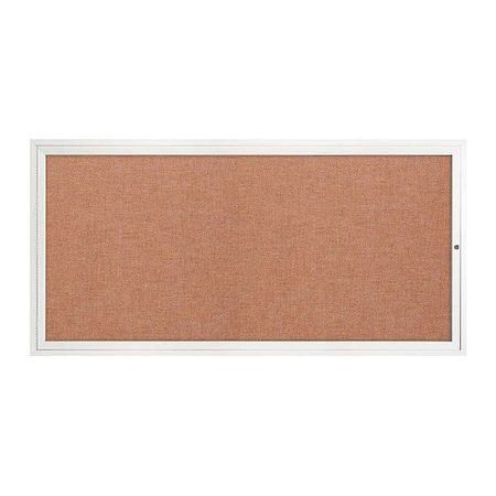 United Visual Products Corkboard, 1Dr, Cinnabar/White, 72" x 36" UV3061-WHITE-CINNABA