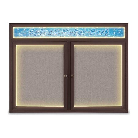 United Visual Products Corkboard, Pearl/Bronze, 48" x 36" UV451HILED-BRONZE-PEARL