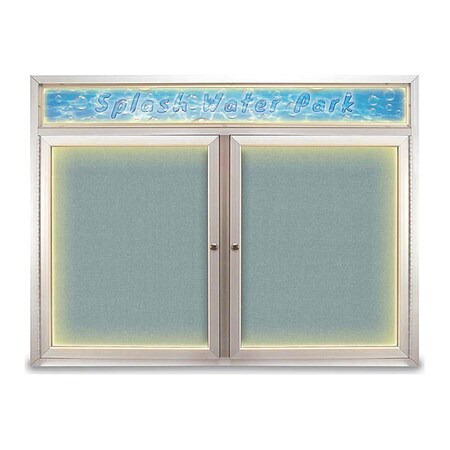 United Visual Products Corkboard, Cloud/Satin, 48" x 36" UV451HILED-SATIN-CLOUD