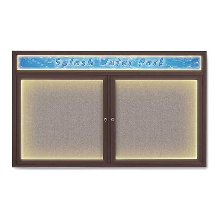 United Visual Products Corkboard, Pearl/Bronze, 60" x 36" UV452HILED-BRONZE-PEARL