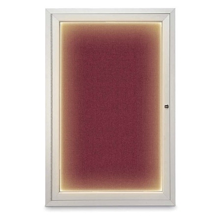 Corkboard,Burgundy /Satin,24" x 36"