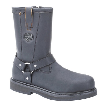 HARLEY-DAVIDSON Size 9.5 Men's Toe Boot, Bill, Steel, 9.5 D95328