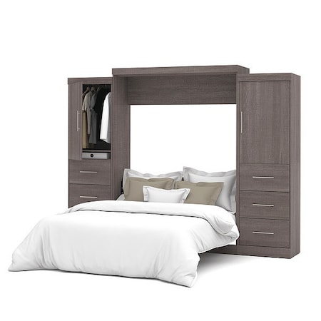 Bestar Queen Wall Bed Kit, Bark Gray, 115" 25884-47
