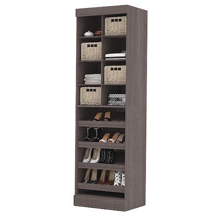 Bestar Multi-Storage Cubby, Bark Gray, 25" 26164-47