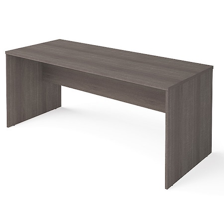 Bestar Executive Desk Executive Desk, I3 Plus, Bark Gray, 29.3" D X 29.6" H, 71.1" W X Melamine, Bark Gray 160400-1147